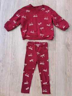 H&M KIDS リボン柄 セットアップ