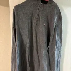 BURBERRY ジッパー付きハイネック グレー ニットセーター サイズ3