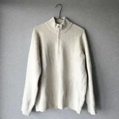UNIQLO　スフレヤーンハーフジップセーター　M　古着　ユニクロ