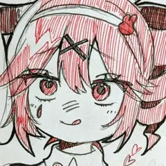 重音テト　テト　手描きイラスト　イラスト　ミニカード