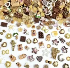 約50個入 ブラウン＆ベージュ デザート パールリボン