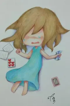 オリジナルイラスト　手書き　ハガキサイズ