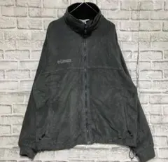 コロンビア　フリースジャケット　ブラックL ロゴ刺繍アウトドア0212