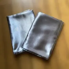 シルク枕カバー　グレー2枚組　50×70