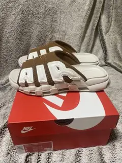 Nike Air More Uptempo Slide 茶/白　26cm