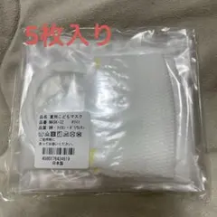 5枚入り　夏用こどもマスク　MASK-32 ホワイト　日本製