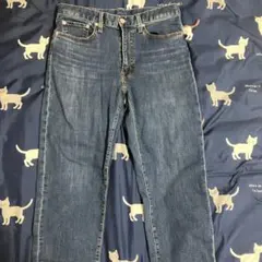 濃い青 ストレートデニムパンツ28インチ