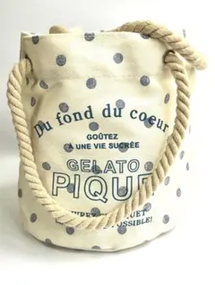 GELATO PIQUE ドット柄 キャンバストートバッグ ロープハンドルのサムネイル