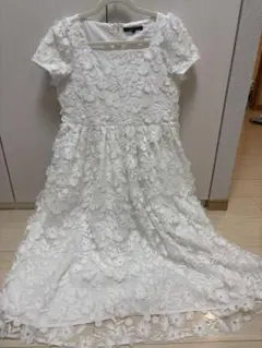 半額〜新品 42 定価22000円 白総レース ティアードキャミソール付
