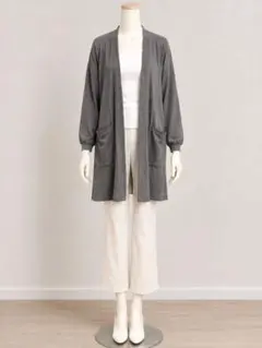 mili an deni ロングカーディガン グレー 長袖