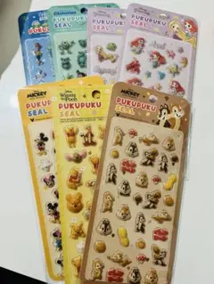 ディズニー ぷくぷくシール 7枚セット