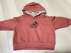 BREEZE ミッキー フード付きトレーナー オレンジピンク 90