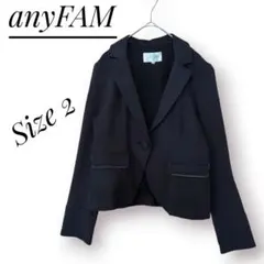 anyFAM エニィファム テーラードジャケット 黒 ブラック かわいいのサムネイル