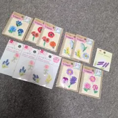 DAISO 花柄 ワッペン まとめ売り 11点セット 手芸材料
