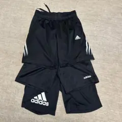 nya-chan専用　adidas ブラック ハーフパンツ 160 3枚セット