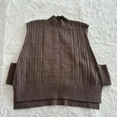 ITEMS URBANRESEARCH ケーブル　ニット　ベスト　Ｆ　ハイネック