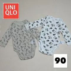 UNIQLO ムーミン 長袖ボディスーツ 2枚セット 90