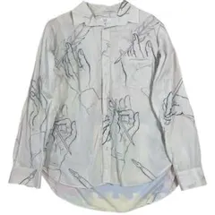 Y’s ワイズ Yohji Yamamoto 総柄シャツ 手　アート 長袖シャツのサムネイル