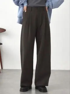 MONO-MART カーブタック ワイドスラックス　ブラウン　s