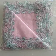 miffy 近沢レース　コラボ 刺繍ハンカチ ピンク/ミント 25cm