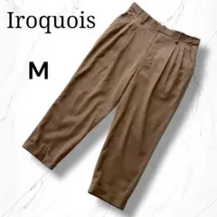 【Iroquois】イロコイ　3タックサルエルテーパードチノパンMベージュ