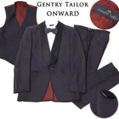 214 新品 ◆オンワード樫山 フォーマル 3ピース タキシード スーツ A5