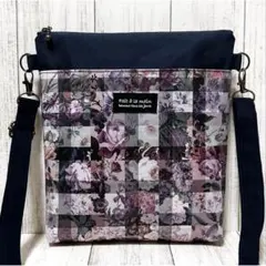 g736 リバティ アーカイブギンガム サコッシュ☆パープル