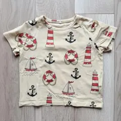 minirodini ミニロディーニ マリン柄 Tシャツ 2-3yのサムネイル