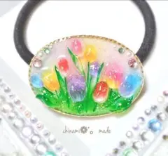 レジンヘアゴム チューリップcolorful
