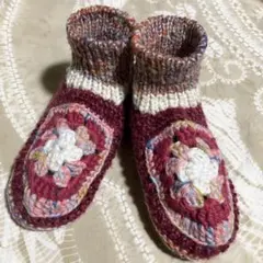 手編み靴下カバー 3