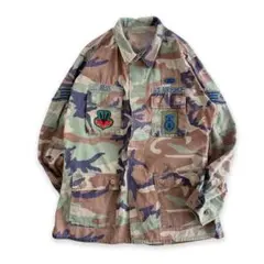 U.S.AIR FORCE BDUジャケット ウッドランドカモ L-L ツイル