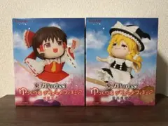 東方Projectゆっくり風デフォルメフィギュア 博麗霊夢 霧雨魔理沙 セット