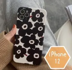 残わずか‪!!【iPhone12 iPhoneケース】花柄　北欧デザイン