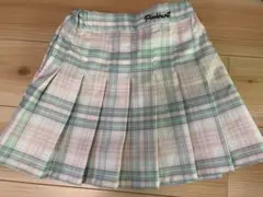 PINKHUNT チェックスカート ピンク×黄緑 140cm