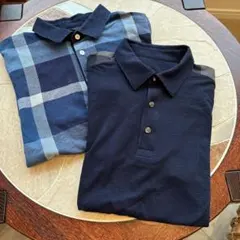 BLACK LABEL CRESTBRIDGE ブルー系ポロシャツ2枚　Mのサムネイル