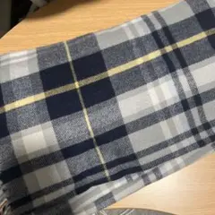 ブルーチェックマフラー