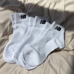 new balance 靴下 23-25 ㎝ 白 3足