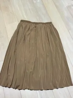 【新品】GU ブラウン プリーツスカート