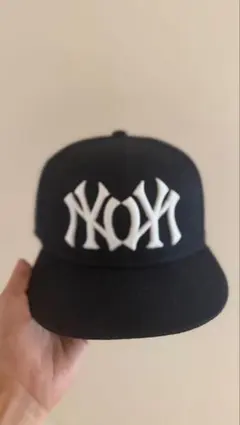 New York ヤンキーズ　キャップ　oMA スケーター　y2k 紺　黒