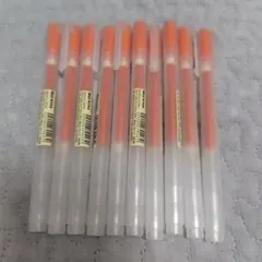 젤 잉크 볼펜, 0.38mm, 오렌지 캡 타입, 스틱 10개, 일본산, 단색
