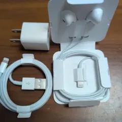 純正 Lightning 有線イヤホン ケーブルアダプタ セット