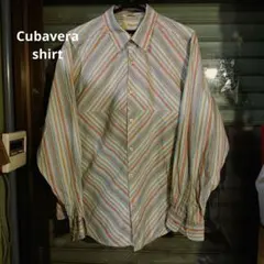 Cubaveraキューバベラ/マルチストライプ サイケ 長袖 シャツ
