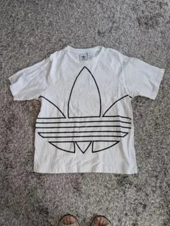 アディダスビッグトレフォイル アウトライン Tシャツ ホワイト L