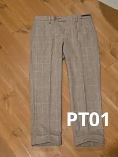 PT01 2プリーツ テーパード シャンブレー スラックス size50 - メルカリ