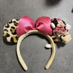 ミニーマウス ヒョウ柄カチューシャ