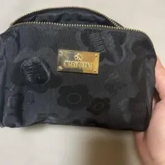 MARY QUANT 黒 花柄 ポーチ