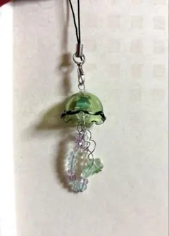 クラゲ ハンドメイド キーホルダー