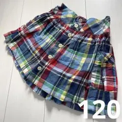 RalphLauren ラルフローレン 120cm チェック　ミニスカート