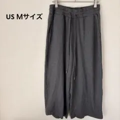 輸入古着　グレー ワイドイージーパンツ ウエストゴムＭサイズ