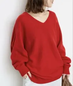 SLOBE IENA♡ソフトラムナイロンVネックプルオーバー